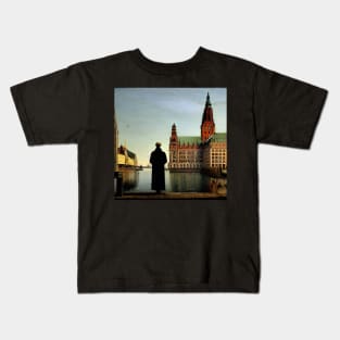 Hamburg in Caspar David Friedrich Style Kids T-Shirt